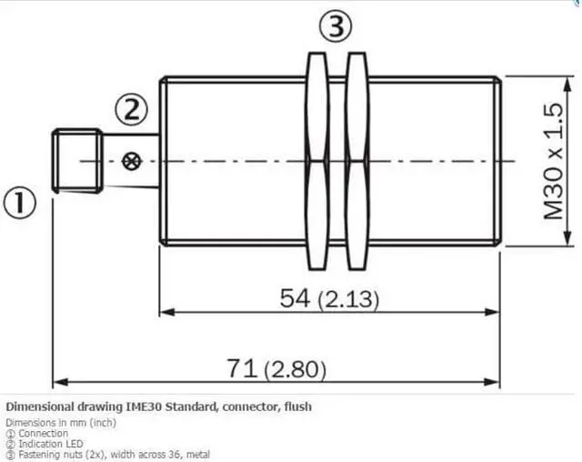 Alt view image 3 of 3 - SICK IME30-10BPSZCOS Inductive proximity sensors ,PNP,New