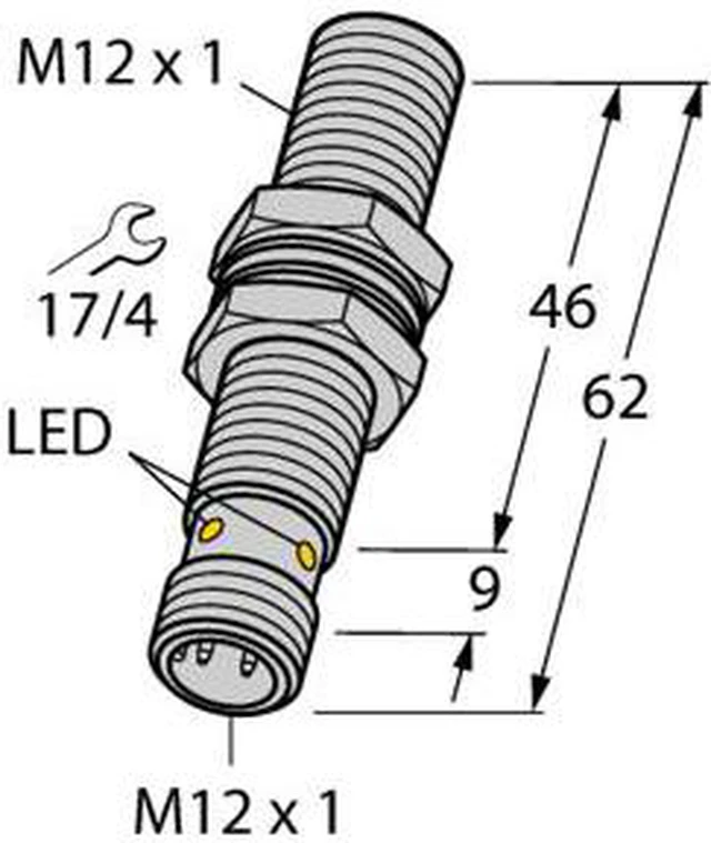 Alt view image 2 of 2 - BI2-M12E-AP6X-H1141 4606505 Inductive sensor PNP
