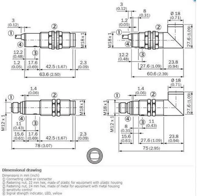 Alt view image 2 of 2 - SICK VTF18-3E1812 Photoelectric proximity sensor ,NPN ,New
