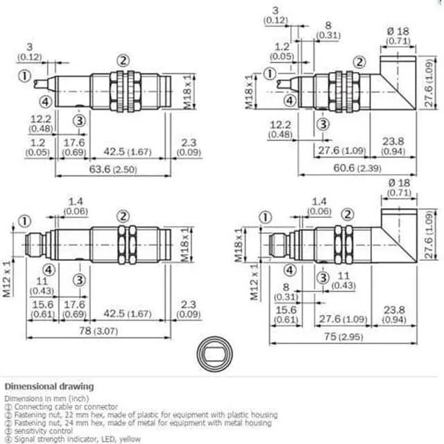 Alt view image 2 of 3 - SICK VTF18-3P5140 Photoelectric proximity sensor PNP,New