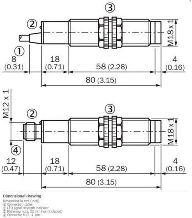 Alt view image 3 of 3 - SICK VS/VE18-2T1430 Through-beam photoelectric sensor ,New