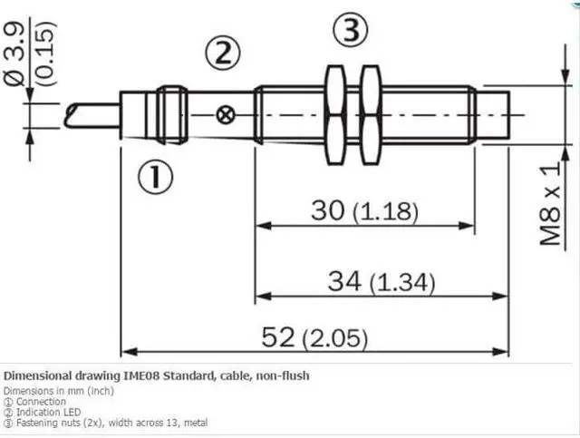 Alt view image 3 of 3 - SICK ME08-04NNSZW2S Inductive proximity sensors ,NPN ,New