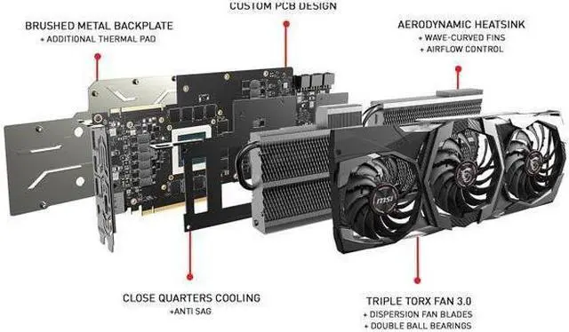 Alt view image 6 of 7 - MSI GeForce RTX 2080 TI GAMING X TRIO Video Card