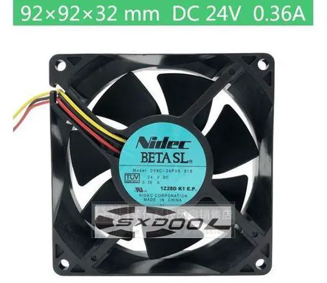 Main image of New original Nidec D09C-24PS5 01B 24V 0.36A 9cm 9232 Industrial computer inverter cooling fan