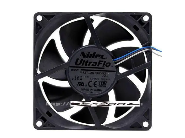 Alt view image 3 of 5 - NIDEC UltraFlo 9cm projector fan U92T12MGB7-52 12V 0.18A (3wires 4pin version)