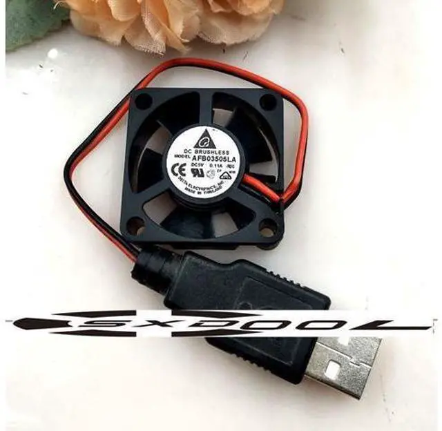 Main image of DELTA AFB03505LA 5V 0.11/0.09A 35*35*10 hard disk box graphics card fan 3510 2-wire USB plug