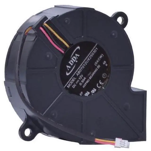 Main image of New original ADDA 7025 7CM turbo fan 12V 0.55A blower AB07012UX250301 Alloy Bearing Blower Centrifugal Fan 3 Wires 3Pins For Sony left projector VPL-DX122