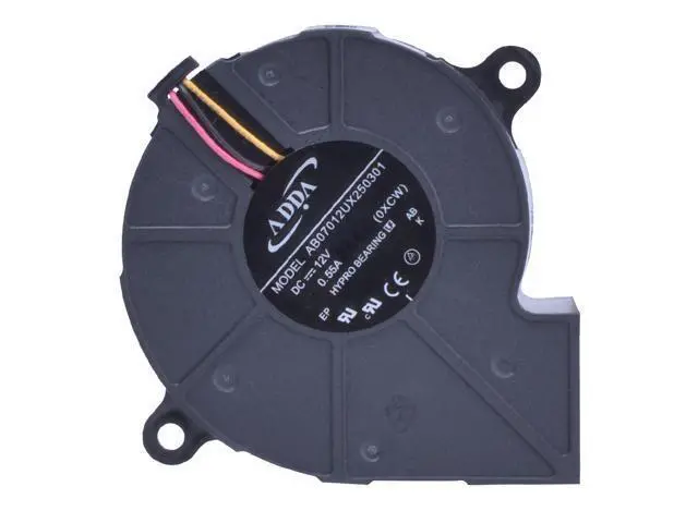 Alt view image 2 of 4 - New original ADDA 7025 7CM turbo fan 12V 0.55A blower AB07012UX250301 Alloy Bearing Blower Centrifugal Fan 3 Wires 3Pins For Sony left projector VPL-DX122