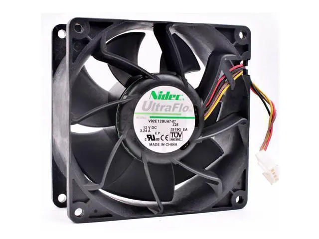 Alt view image 2 of 4 - Nidec 9cm 9038 V92E12BUA7-07 12V 3.24A high air volume booster cooling fan