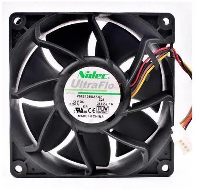 Main image of Nidec 9cm 9038 V92E12BUA7-07 12V 3.24A high air volume booster cooling fan