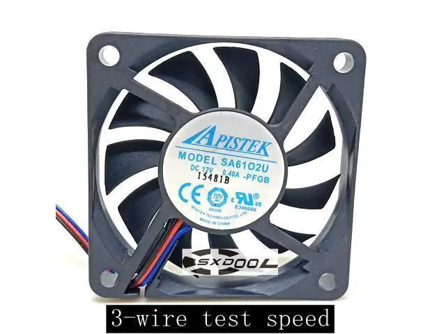 Alt view image 2 of 6 - Original For 62RTDH1100-4701 SA61O2U DH110 API APISTEK 60mm 6010 daul cooling fan