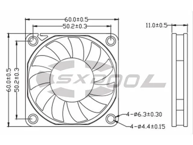 Alt view image 6 of 6 - Original For 62RTDH1100-4701 SA61O2U DH110 API APISTEK 60mm 6010 daul cooling fan
