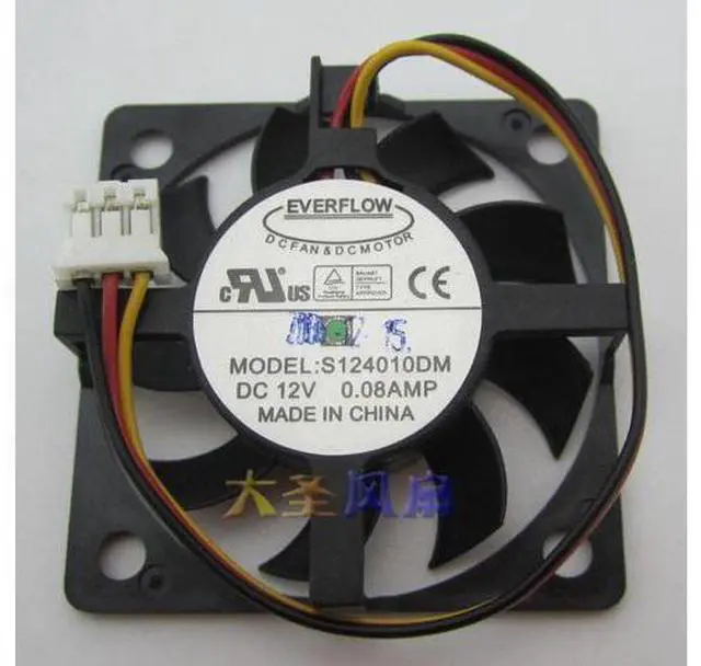 Main image of EVERFLOW S124010DM Graphics fan 12V 0.08A/0.15A 3-wire 3-pin