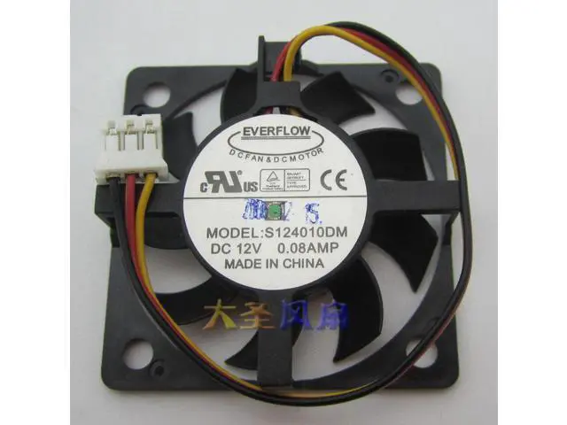 Alt view image 4 of 4 - EVERFLOW S124010DM Graphics fan 12V 0.08A/0.15A 3-wire 3-pin