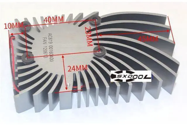 Alt view image 3 of 4 - For ASUS GT620-1GD3-L-V2 graphics card radiator & cooling fan