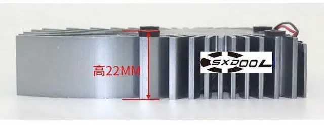 Alt view image 4 of 4 - For ASUS GT620-1GD3-L-V2 graphics card radiator & cooling fan