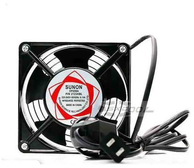 Main image of Speed regulation 12CM double ball durable 220V 240V cabinet soldering smoke smoke exhaust mute AC cooling fan 12038 SUNON DP200A P/N: 2123HBL pure copper core