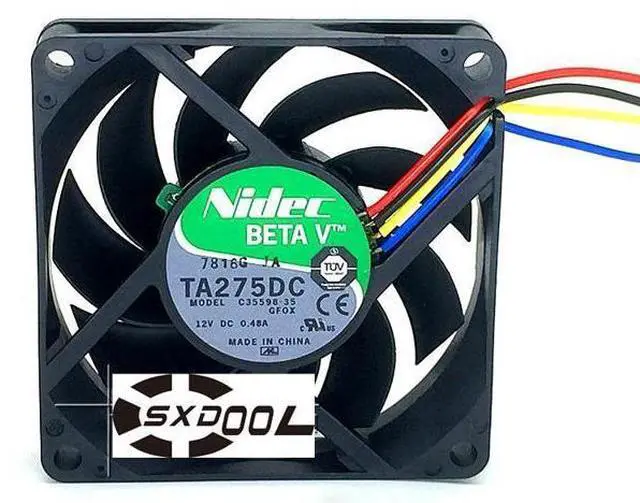 Main image of Original Nidec 7015 TA275DC C35598-35 12V 0.48A 7CM 4-wire PWM fan