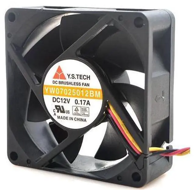 Alt view image 4 of 6 - NEW original Y.S TECH YW07025012BM DC 12V 0.17A 7cm 70mm 3-Pin 70x25mm Cooler Fan
