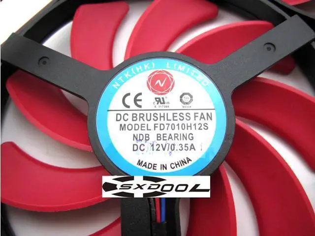 Alt view image 4 of 4 - For NTK FD7010H12S 9CM 9cm ultra-thin graphics card fan mounting 85mm 4-wire PWM fan