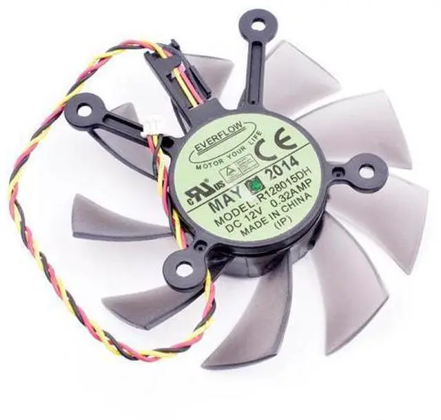 Main image of R128015DH 12V 0.32A diameter 75mm hole pitch 43mm cooling fan for graphics card