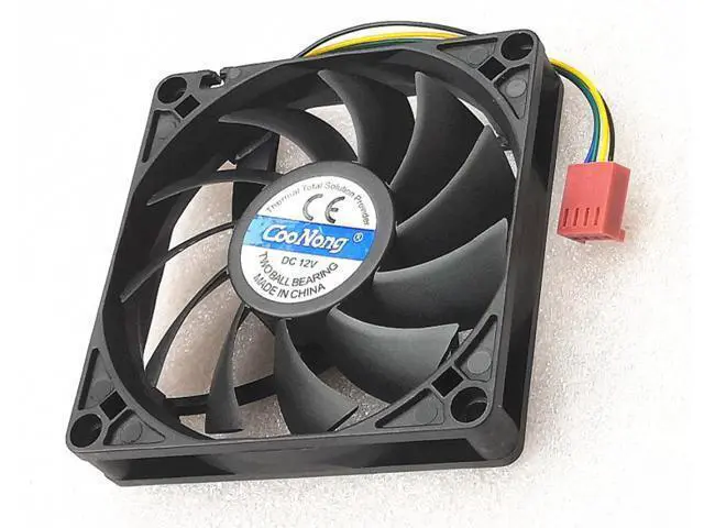 Alt view image 3 of 7 - NEW Everflow R128015BM 8CM 8015 4-wire temperature control speed double ball 12V 0.25A silent fan