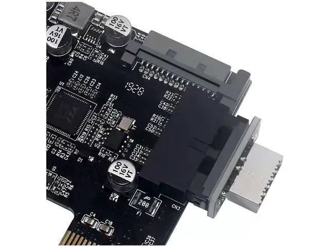 Alt view image 3 of 4 - Motherboard USB3.0 19P/20P to Type-E Adapter,USB 3.0 (3.1 Gen 2) Vertical 19PIN to 3.1 Type-C Front Panel Header Adapter 20 Pin to 19 Pin Type-E Expansion Card