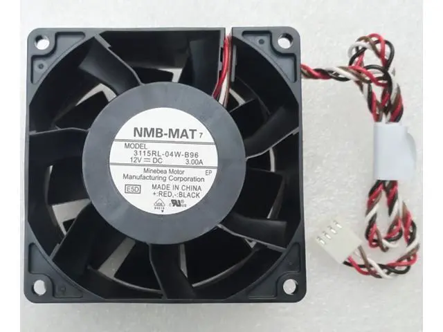 Alt view image 5 of 7 - NMB 3115RL-04W-B96 DC12V 3A 80*80*38MM 8CM High speed PWM control cooling fan