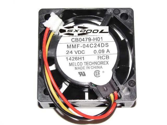 Alt view image 3 of 4 - For inverter ABB FANUC server cooler Melco 4cm 4015 40*15mm MMF-04C24DS RCB CB0479-H01 24V 0.09A 3 Wires 3 Pins Case fan