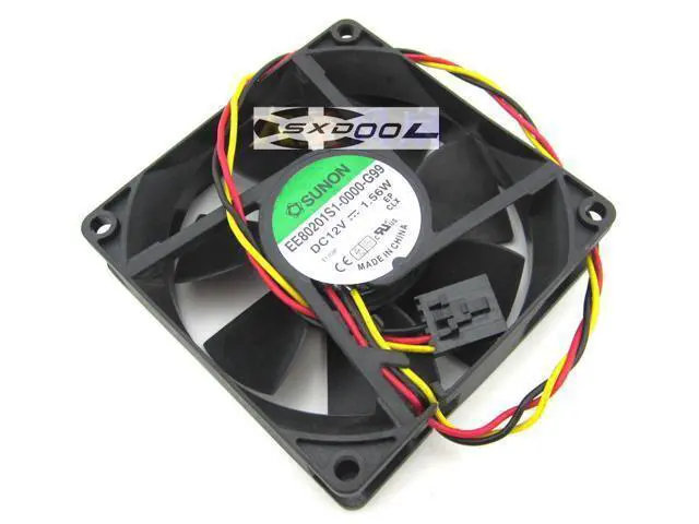 Alt view image 3 of 6 - For Dell OptiPlex 390 790 990 3010 SFF Small Form Factor CPU Processor Chassis Fan 99GRF SUNON EE80201S1-0000-G99 8cm DC12V cooling fans new original