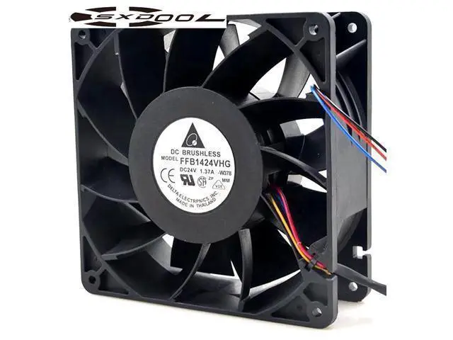Alt view image 2 of 4 - Original DELTA FFB1424VHG 24V 1.37A 14CM 14050 large air volume violent inverter fan 4-wire 4-pin