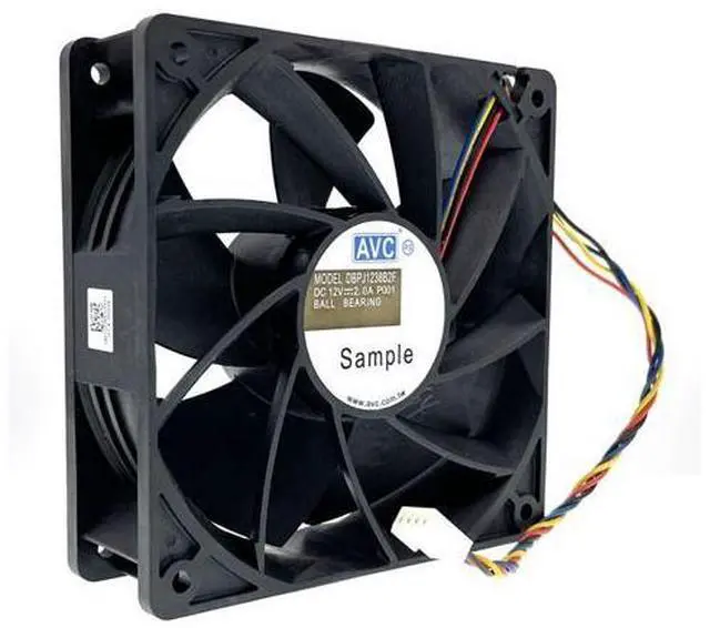 Main image of Miner Mining Fan High Speed CFM Airflow,120mm 12V 6000RPM,12038 DBPJ1238B2F 120X120X38mm Dual Ball Bearing Powerful Cooler GPU