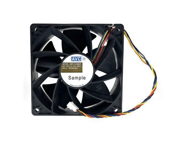 Alt view image 4 of 4 - Miner Mining Fan High Speed CFM Airflow,120mm 12V 6000RPM,12038 DBPJ1238B2F 120X120X38mm Dual Ball Bearing Powerful Cooler GPU