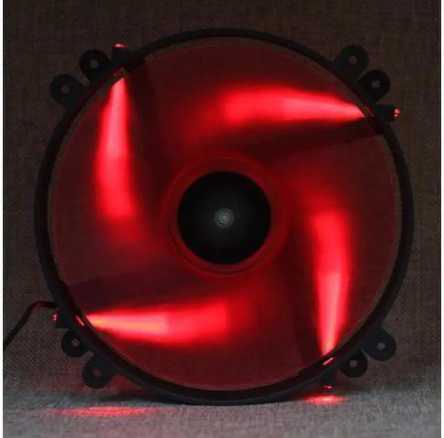 Main image of sentey 20 cm 200mm 20030 computer case fan RED LED desktop case power round cooling fan