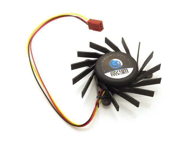 Alt view image 3 of 5 - EVERFLOW T127010SL 12V 0.18A 3 wires 3 pins 15 baldes black frameless vga fan graphics card cooler f73mm