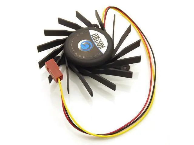 Alt view image 2 of 5 - EVERFLOW T127010SL 12V 0.18A 3 wires 3 pins 15 baldes black frameless vga fan graphics card cooler f73mm