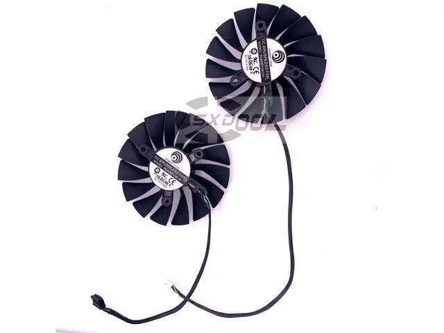 Alt view image 2 of 4 - 1 Pair 88mm original POWER LOGIC PLA09215B12H 12V 0.55 RTX 2080 Ti VENTUS OC Graphic Cooler fan For MSI Geforce RTX 2080Ti 2080 Super Video Card Fan
