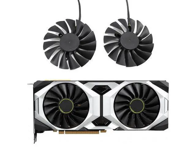 Alt view image 4 of 4 - 1 Pair 88mm original POWER LOGIC PLA09215B12H 12V 0.55 RTX 2080 Ti VENTUS OC Graphic Cooler fan For MSI Geforce RTX 2080Ti 2080 Super Video Card Fan