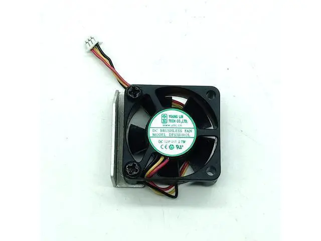 Alt view image 2 of 4 - Original 3010 12V 3-wire set-top box mute cooling device fan 3CM DFS301012L DC12V with iron sheet