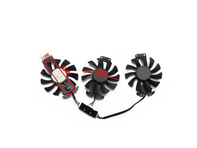 Alt view image 2 of 4 - 3PCS/Lot 75mm GA81S2U 4PIN GTX980 GTX970 VGA GPU Cooler fan Replace ZOTAC Gece GTX 980-4GD5 GTX 970 AMP 4G Graphic Card