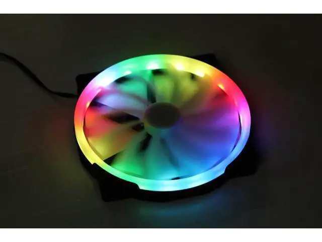 Alt view image 3 of 7 - 20CM color aperture race-changing fan chassis cooling 200mm x 30mm 20030 large fan LED color-changing horse-changing color aperture for King Kong AW309 Tt V cube