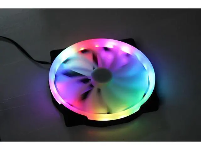 Alt view image 4 of 7 - 20CM color aperture race-changing fan chassis cooling 200mm x 30mm 20030 large fan LED color-changing horse-changing color aperture for King Kong AW309 Tt V cube