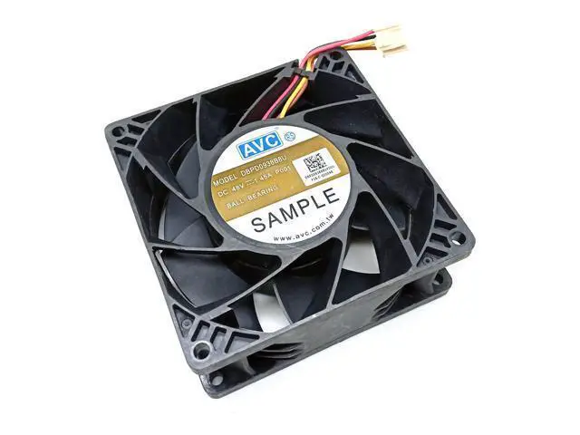 Alt view image 2 of 4 - AVC DBP0938B8U 9038 DC 48V Violent High Speed Large Air Volume Dual Ball Fan 9cm 4-wire PWM Temperature Control Inverter Fan