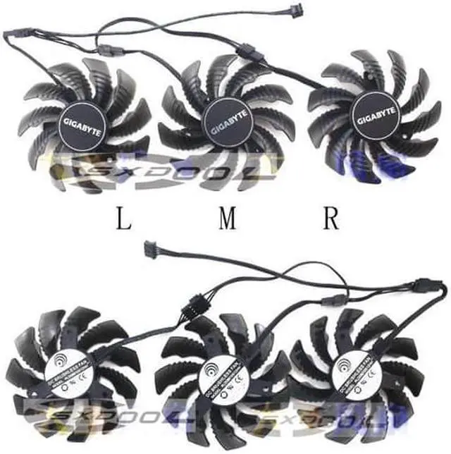 Alt view image 2 of 4 - 3pcs/lot New For gigabyte GTX1660 1660S 1660OS 1660TI 2060 graphics fan POWER LOGIC PLD08010S12HH 75mm