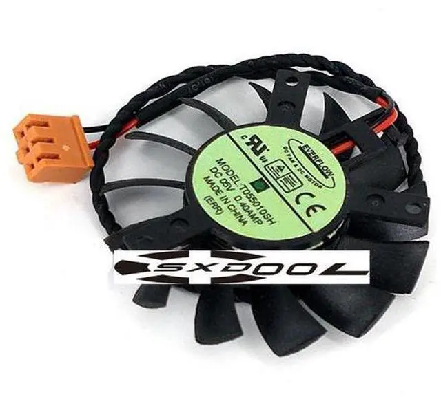 Main image of EVERFLOW T055010SH 5V 0.40A diameter 45mm hole pitch 27*35*35MM graphics card fan