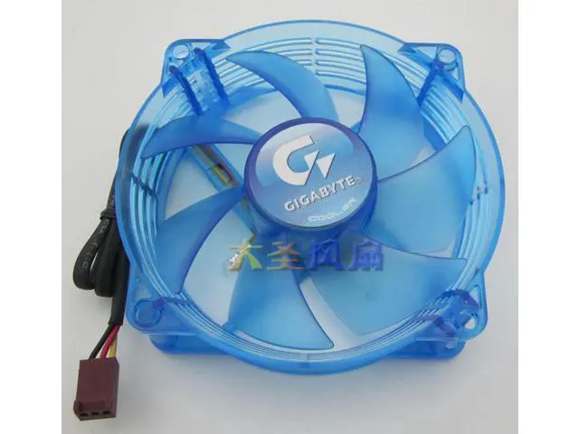 Alt view image 2 of 4 - For GIGABYTE 8cm 80mm x 25mm Blue Glare LED Ball bearing Fan DC 12V 0.10A F128025DL