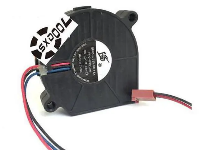 Alt view image 3 of 3 - EVERCOOL 6CM 6015 12V 0.12A double ball bearing 3-wire blower turbo cooling fan EFC-06C12H