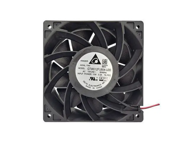 Alt view image 2 of 4 - IP54 High Speed AC Computer Cooling Fan 120mm 12cm New Delta GTW012FU804-U00 AC 100-230V 11W 12038 120X120X38mm 4200RPM 145CFM