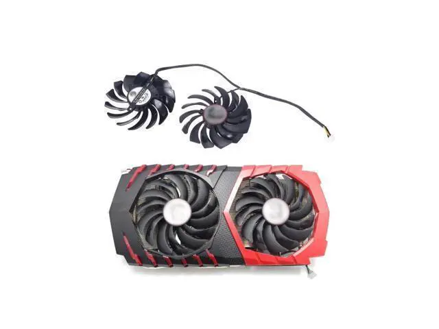 Alt view image 3 of 6 - 1 pair PLD10010S12HH FOR MSI Radeon RX480 580 GTX1080Ti 1070 Graphics Card Cooler Fan 12V