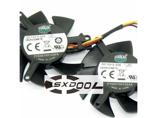 Alt view image 2 of 3 - For MSI R6450 6570 6670 Blizzard V5 graphics card fan 45mm,Hole distance: 39*39*39mm (2P&3P with one point and two connections) wiring cooler master FY04510H12SAA 12V 0.20A